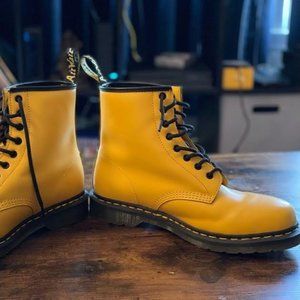 Yellow smooth leather 1460 Dr. Marten's boots